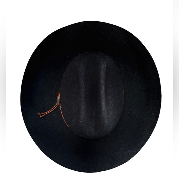 Tuff Hedeman Black Merino Wool Felt Cowboy Hat - Picture 6 of 11